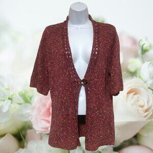 Christopher & Banks-Women's Large Cardigan Sweater One Button Closure